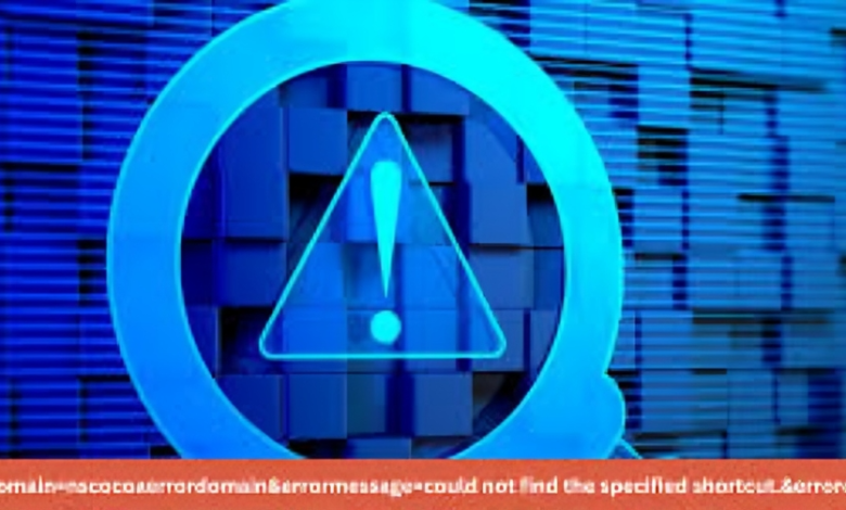 errordomain=nscocoaerrordomain&errormessage=could not find the specified shortcut.&errorcode=4